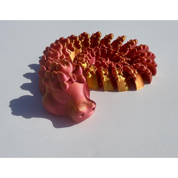 3D Printed Love Dragon Multicolor ARTICULATED large Valentines Gift Birthday - Picture 6 of 14